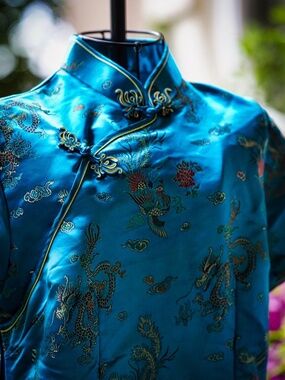 Vintage GWW Dragon & Phoenix Brocade Top - XXL - AS IS